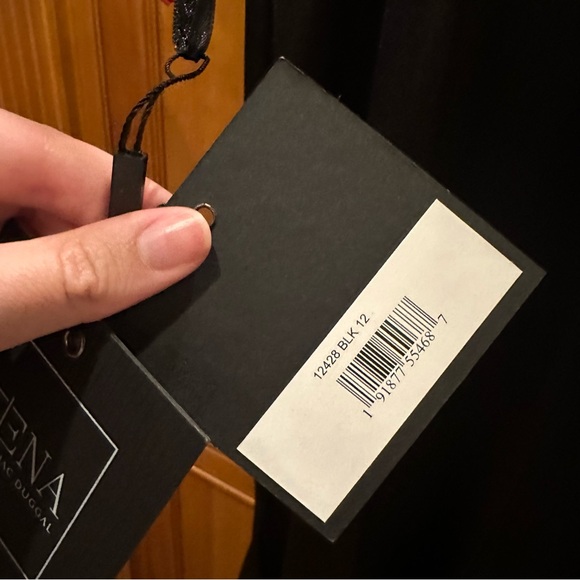 MAC DUGGAL CHARMEUSE RHINESTONE STRAP TRUMPET GOW - Picture 11 of 15